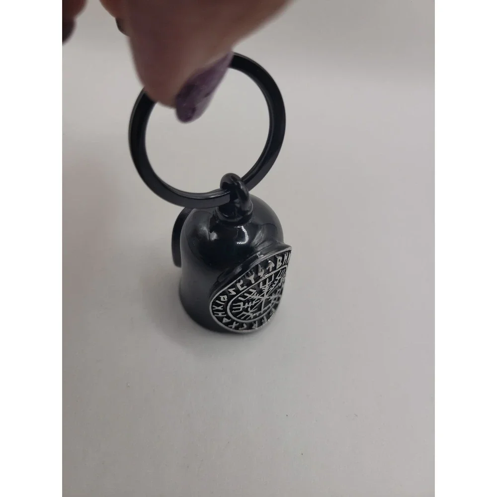 Viking Motorcycle Guardian Bell Silver Tone Norse Biker Good Luck Ride Bell
